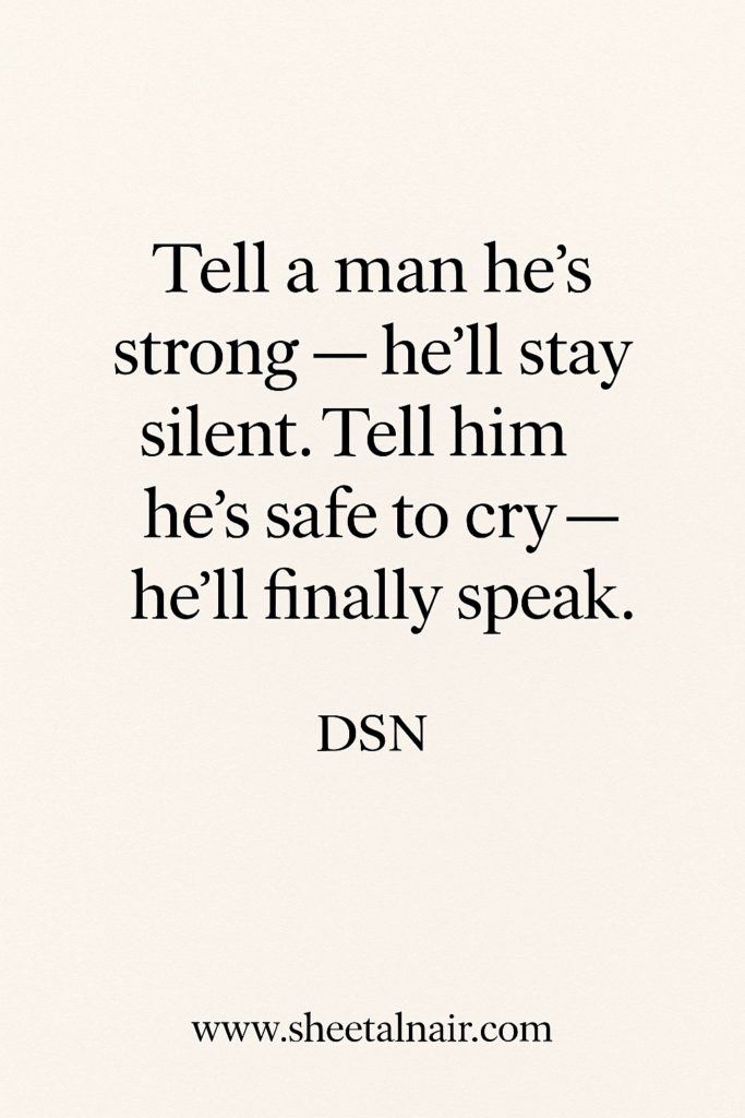 The Truth About Indian Men : You’re a Rock, You’re Strong, You’re Dying Inside